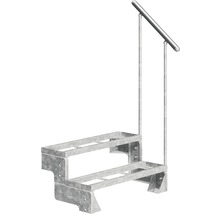Scară din oțel cu două trepte și balustradă