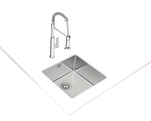 Chiuvetă bucătărie inox cu o cuvă Teka Be Linea Undermount 40x40 cm, fără picurător