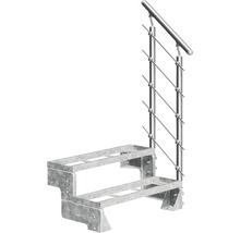 Construcție scară cu balustradă metalică