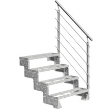 Scară din oțel cu balustradă pentru exterior