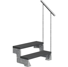 Scară cu două trepte cu balustradă