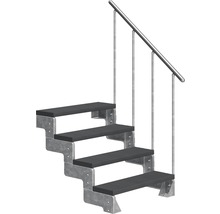 Scară exterioară cu patru trepte și balustradă