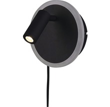 Lumină de perete neagră cu design rotund
