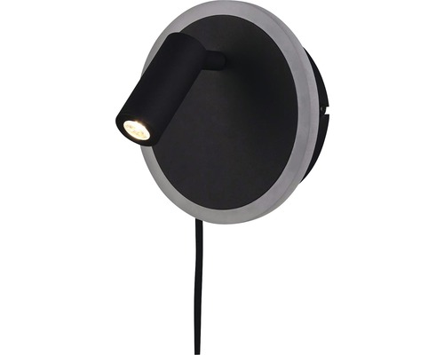 Lumină de perete neagră cu design rotund