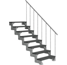 Scară cu vanguri din oțel și balustradă