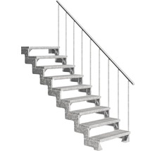 Scară metalică cu balustradă pentru exterior