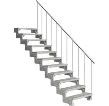 Scară dreaptă metalică cu balustradă