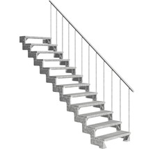 Scară exterioară metalică cu balustradă
