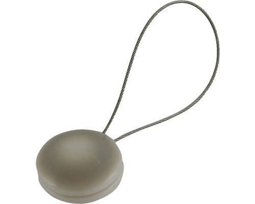 Magnet decorativ Pearls pentru perdea - cu fir metalic de fixare, alb