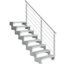 Scară exterioară metalică cu balustradă