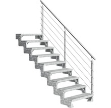 Scară din oțel cu balustradă