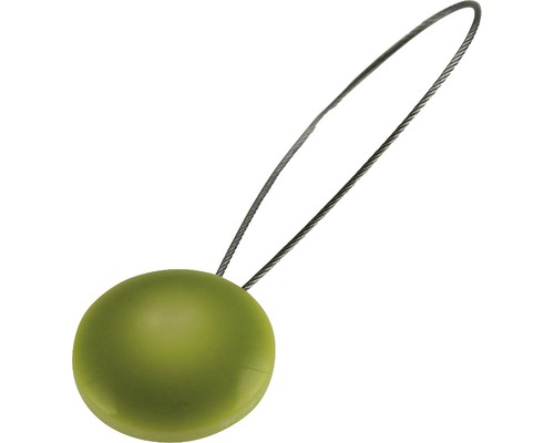 Magnet decorativ Pearls pentru perdea - cu fir metalic de fixare, verde