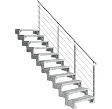 Scară metalică cu balustradă pentru exterior