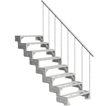 Scară exterioară metalică cu balustradă
