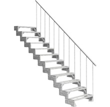 Scară metalică cu balustradă pentru exterior