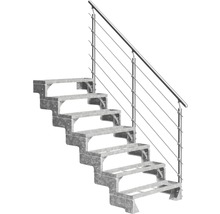 Scară metalică cu balustradă pentru exterior