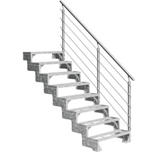 Scară din oțel cu balustradă