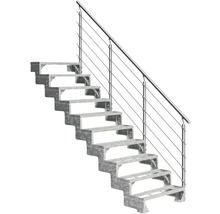 Scară metalică cu balustradă din oțel inoxidabil