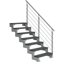 Scară cu structură metalică și balustradă