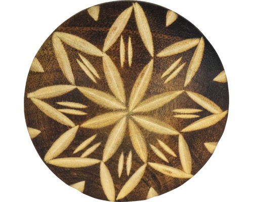 Ornament din lemn cu model floral sculptat