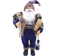 Moș Crăciun decorativ cu cadouri și lanternă