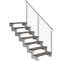 Scară cu cadru metalic și balustradă