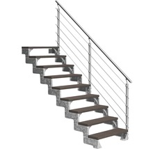 Scară cu vanguri de oțel și balustradă cu cabluri din oțel inoxidabil