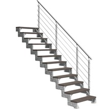 Scară cu cadru metalic și balustradă cu cabluri din oțel inoxidabil