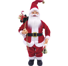 Moș Crăciun decorativ cu sac de cadouri și clopoțel