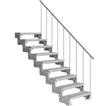 Scară metalică cu șapte trepte și balustradă