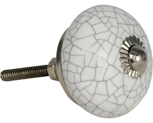 Buton pentru mobilă Ø40mm, porțelan alb