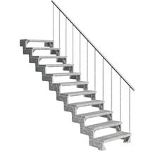 Scară metalică cu balustradă pentru exterior