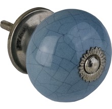 Buton de mobilă din ceramică cu model crăpat și elemente metalice