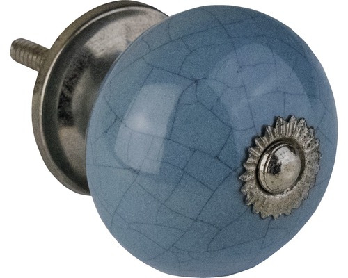 Buton de mobilă din ceramică cu model crăpat și elemente metalice