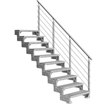Scară exterioară metalică cu balustradă