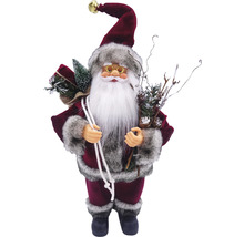 Figurină Moș Crăciun cu sac și brad