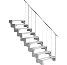 Scară exterioară metalică cu balustradă