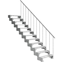 Scară dreaptă metalică cu balustradă pentru exterior