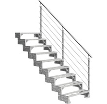 Scară metalică cu balustradă pentru exterior