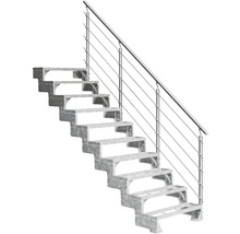 Scară exterioară metalică cu balustradă
