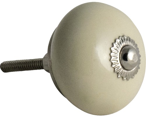 Buton pentru mobilă Ø40mm, porțelan crem Buton de mobilier ceramic cu șurub