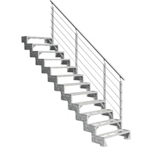 Scară din oțel cu balustradă pentru auto-asamblare