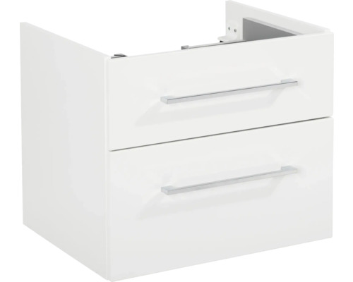 Bază lavoar baie suspendată FACKELMANN Hype 3.0, 2 sertare, PAL, 60 cm, alb