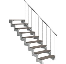 Scară cu vanguri de oțel și balustradă