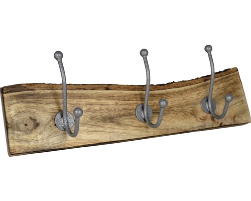 Cuier din lemn cu trei cârlige