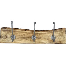 Cuier cu trei cârlige pe scândură de lemn