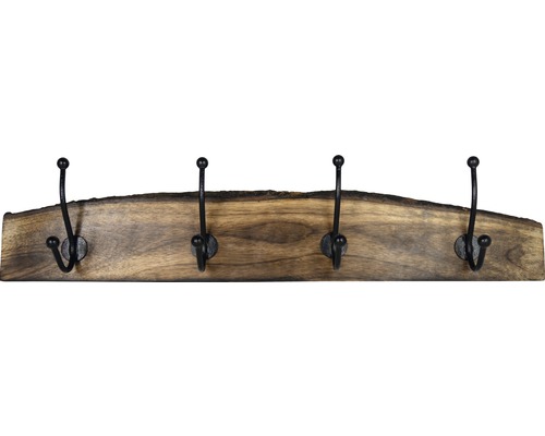 Cuier din lemn cu patru cârlige