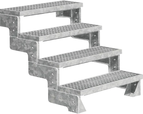 Scară de exterior laterală secundară Pertura Tallis 4 pași fără balustradă Scară metalică cu patru trepte