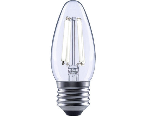 Bec LED variabil Flair E27 6W 806 lumeni, glob clar lumânare, lumină neutră Bec tip lumânare cu filament LED