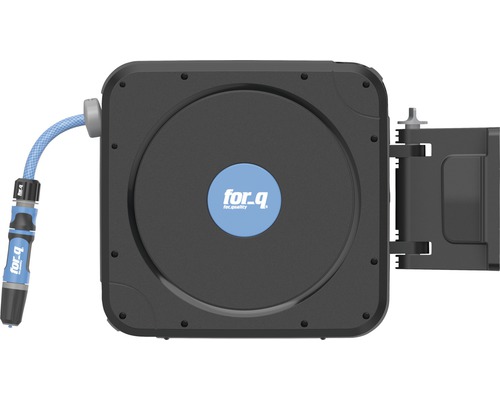 Bobină cu furtun de grădină și suport de perete